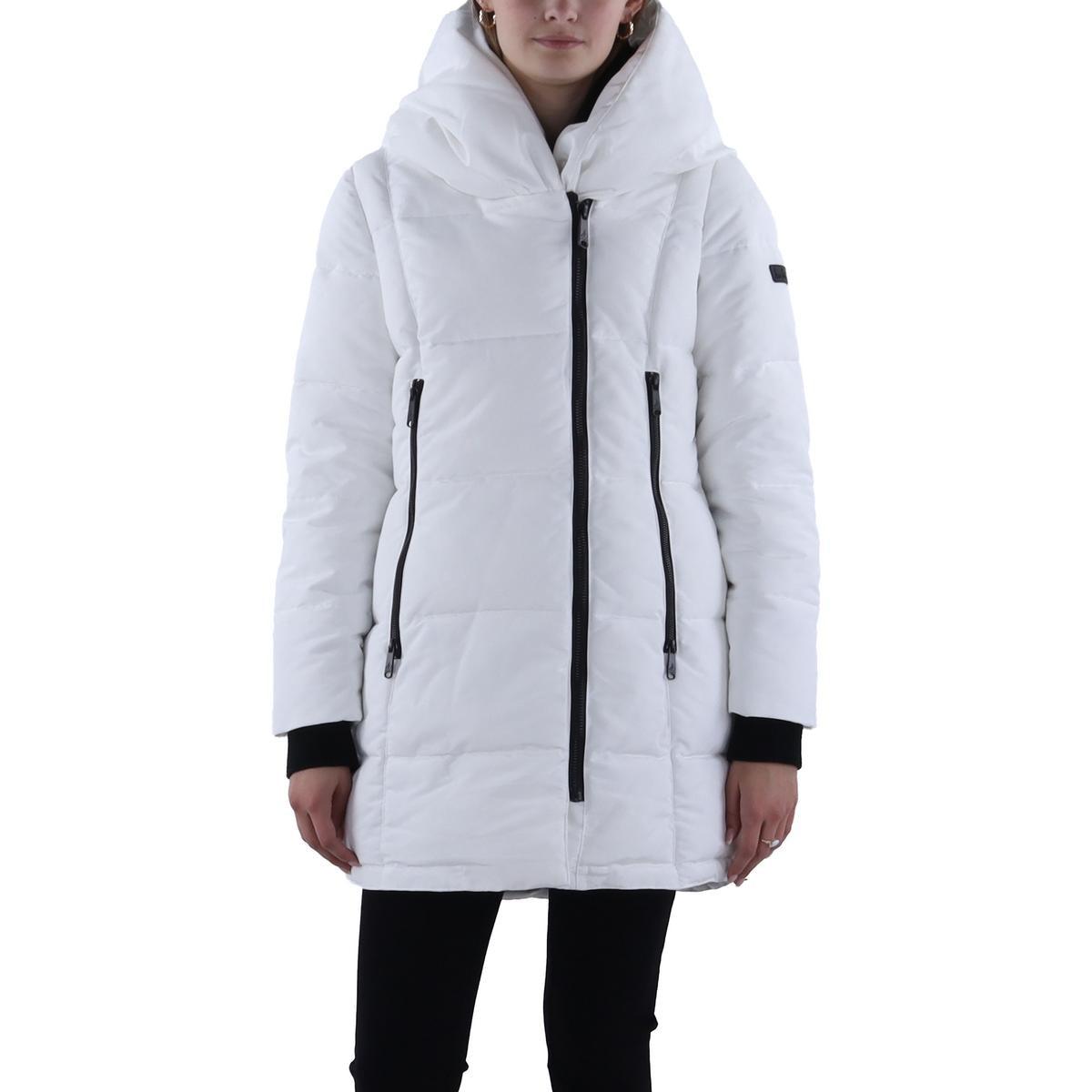 Puffer Coat Sam Edelman Faux Fur Trim Short Parka Outerwear Sam