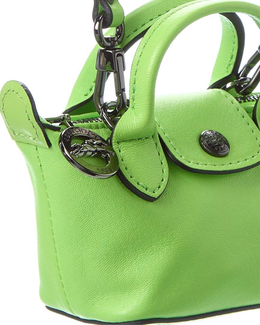 Longchamp Nano Leather Crossbody in Green | Lyst