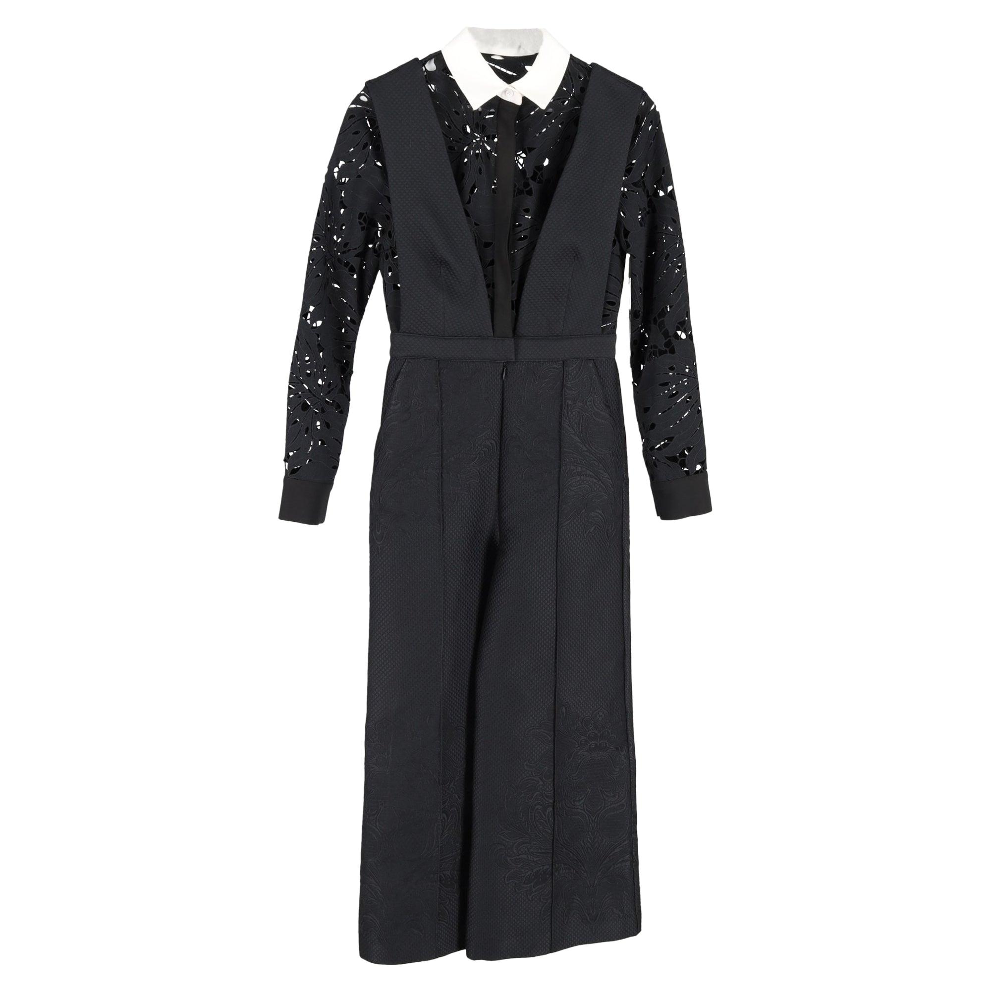 サロペット・オーバーオール・オールインワン self-portrait Deep V Tuxedo jumpsuit Women's Jumpsuits & Playsuits – self-portrait-US