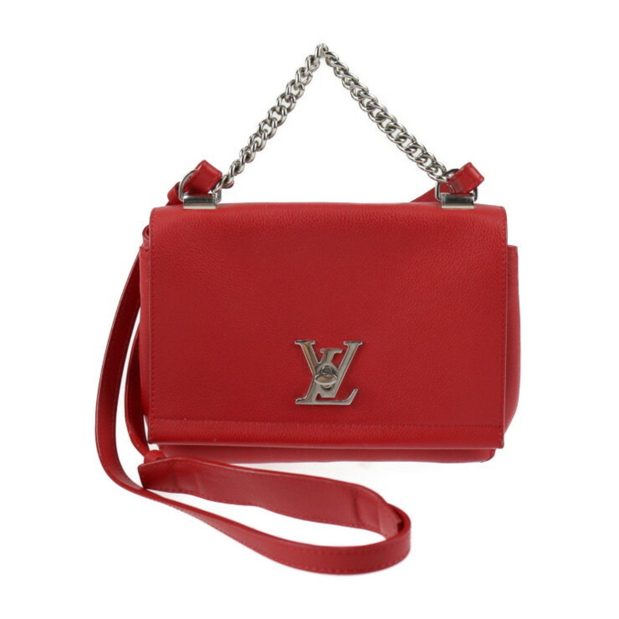 Louis Vuitton Lockme Ii Bb Leather Shoulder Bag (pre-owned) in Red