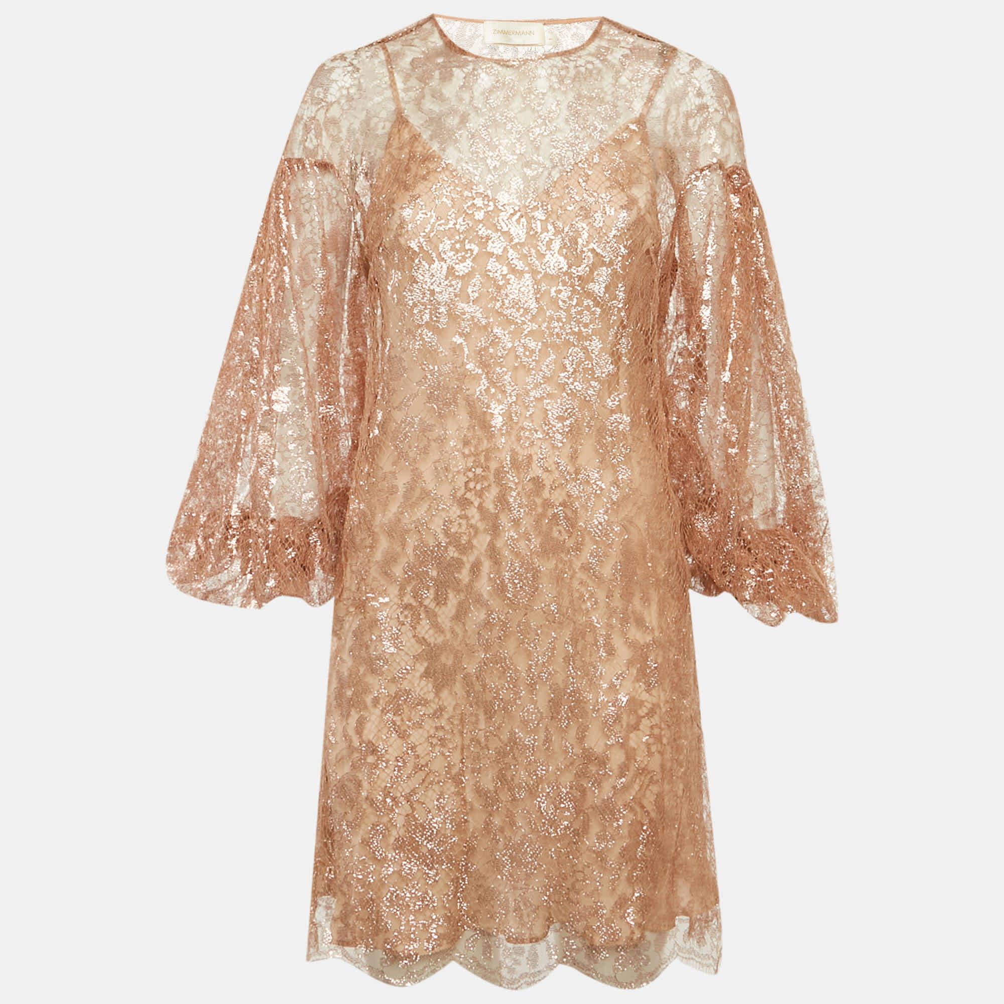 zimmermann rosa laced mini dress ZIMMERMANN Rebellion Beaded Mini Dress | Pink Floral