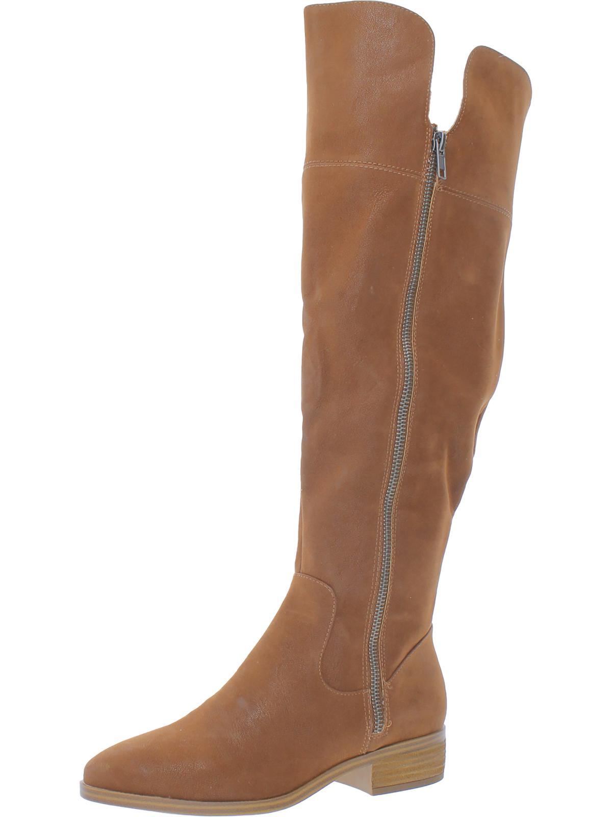 MIA Carsyn Almond Toe Zipper Kneehigh Boots in Brown Lyst