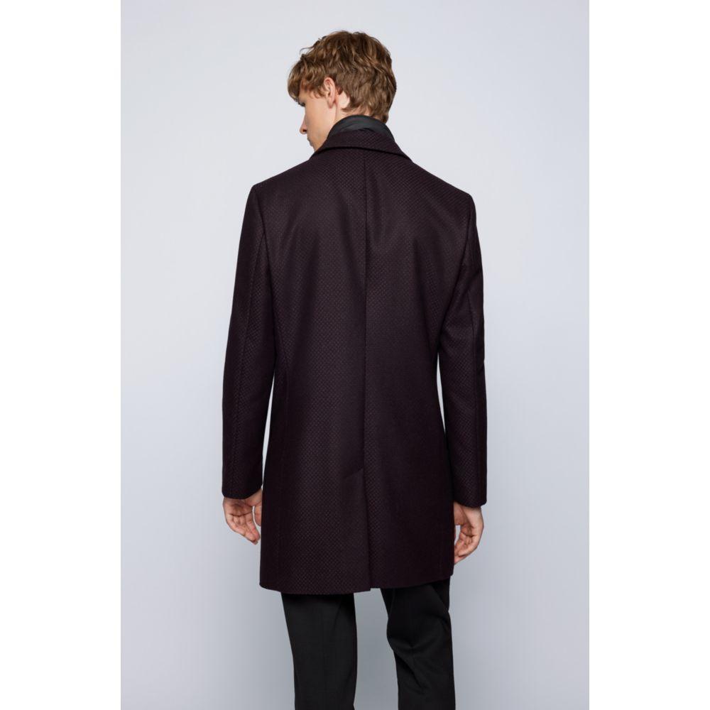 BOSS by HUGO BOSS Hugo - Removable Inner Formal Coat In A Recycled Wool  Blend in Purple for Men | Lyst
