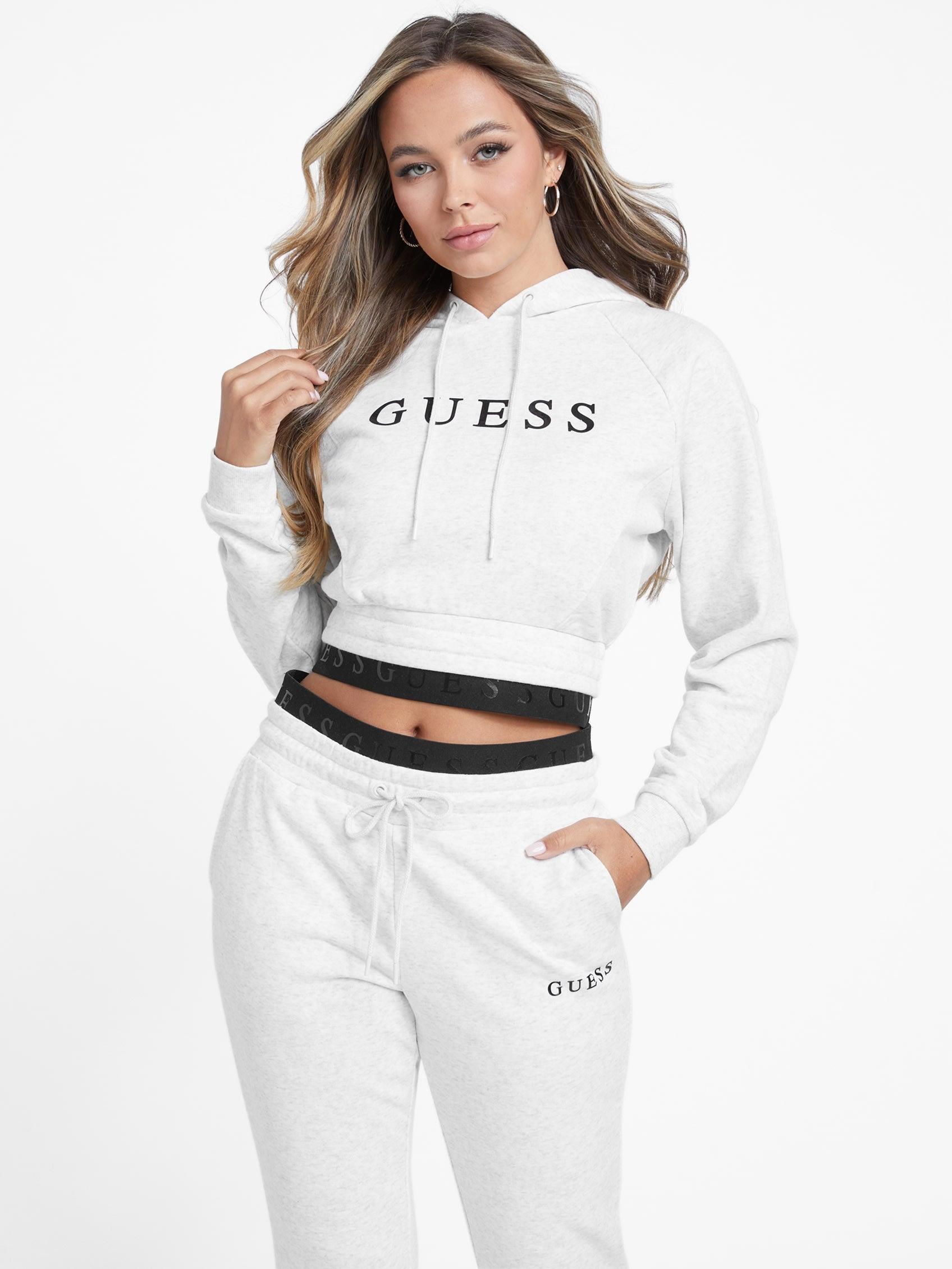Guess Ivy Mesh Hoodie in White Lyst