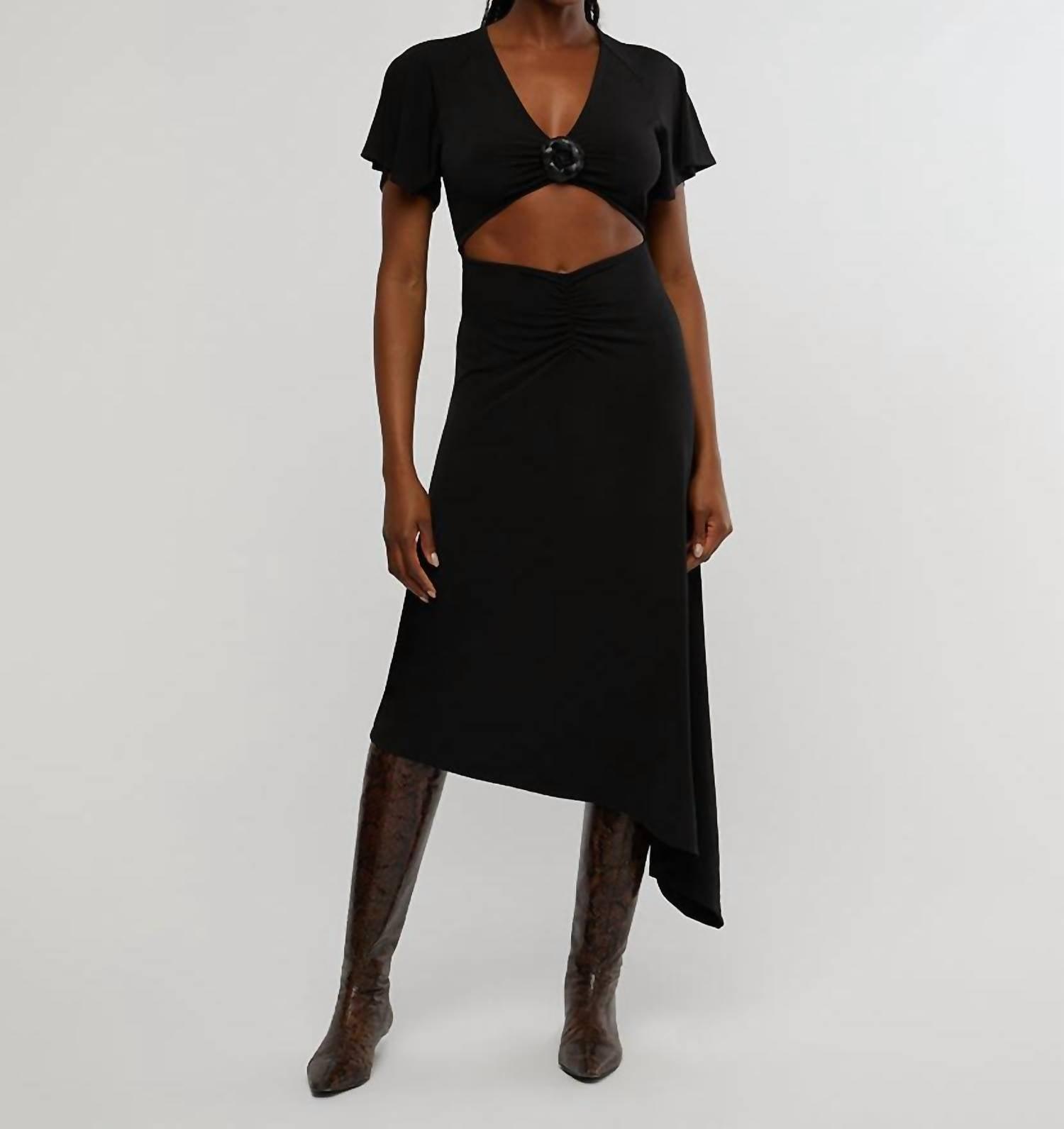 we wore what cut out dress We Wore What: Cut Out Satin Dress