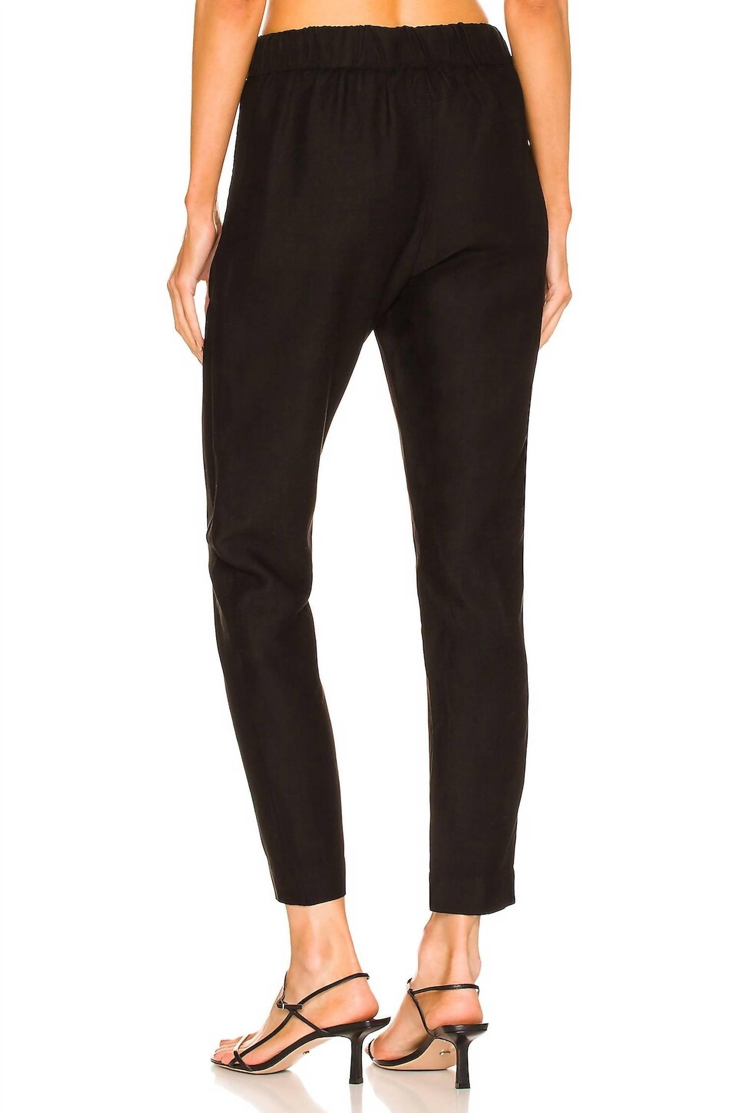 Enza Costa Supple Canvas Easy Pant In Black | Lyst