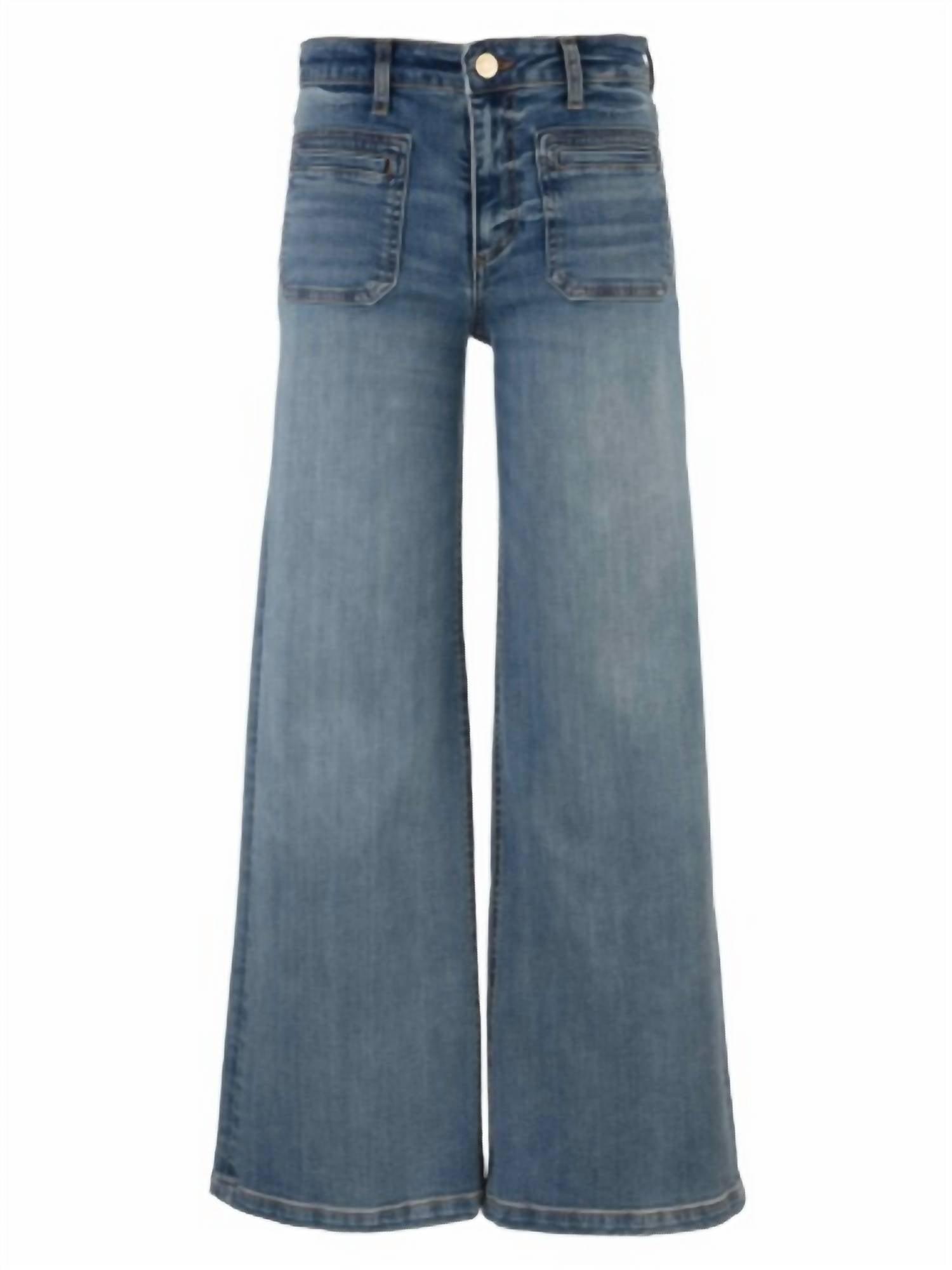 Kut From The Kloth High Rise Wide Leg Front And Back Patch Pockets