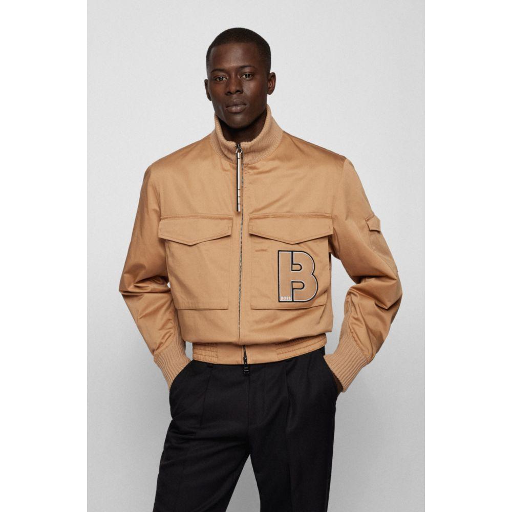 BOSS by HUGO BOSS Hugo Relaxed Fit Bomber Jacket In Satin With