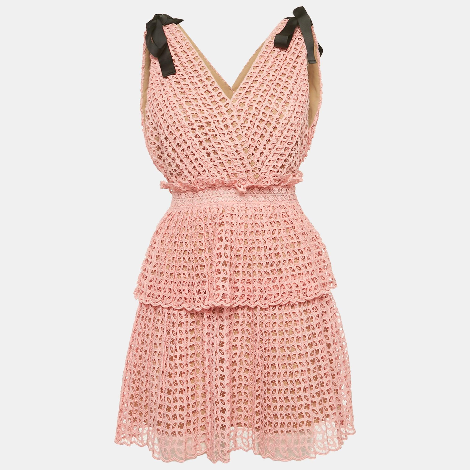 Designer Self Portrait Gold Tiered Dresses for Women - Up to 55% off | Lyst