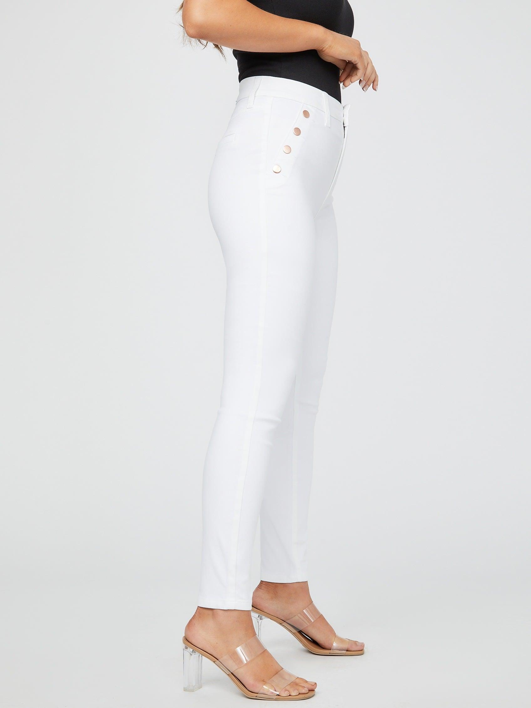 genvinde Burma at føre Guess Factory Vivianna Super High-rise Sailor Jeans in White | Lyst