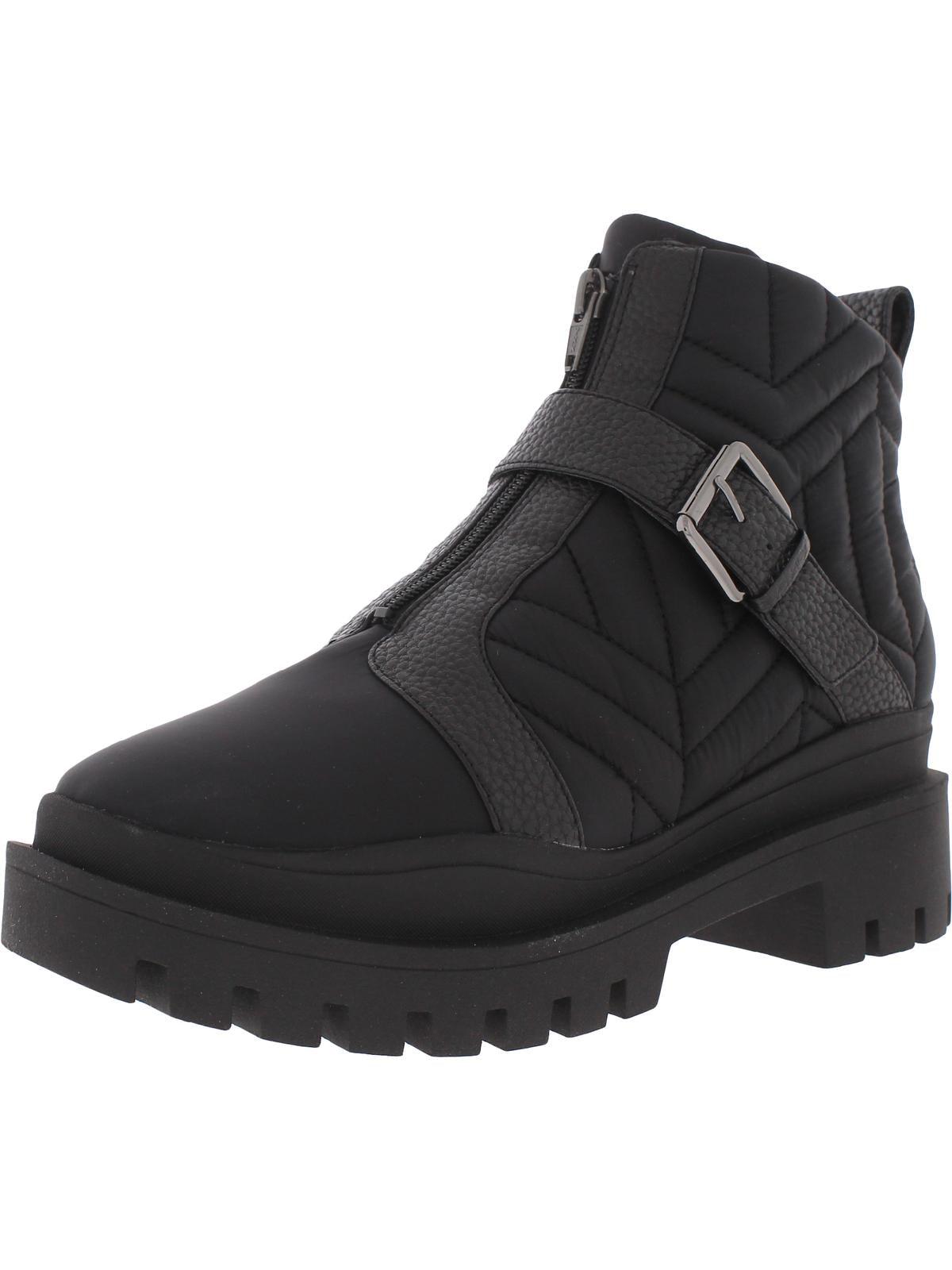 Vionic Janara Faux Trim Quilted Ankle Boots in Black | Lyst