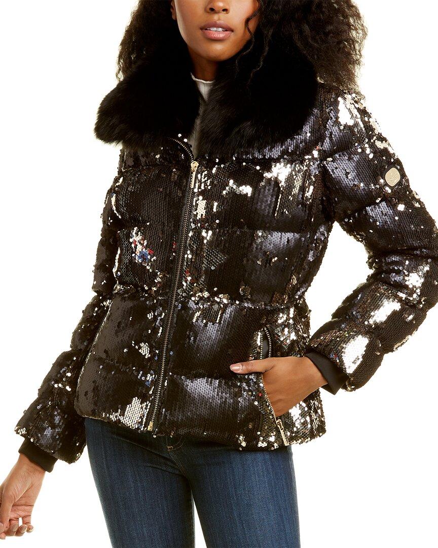 Gorski Fur Sequin Down Ski Jacket in 