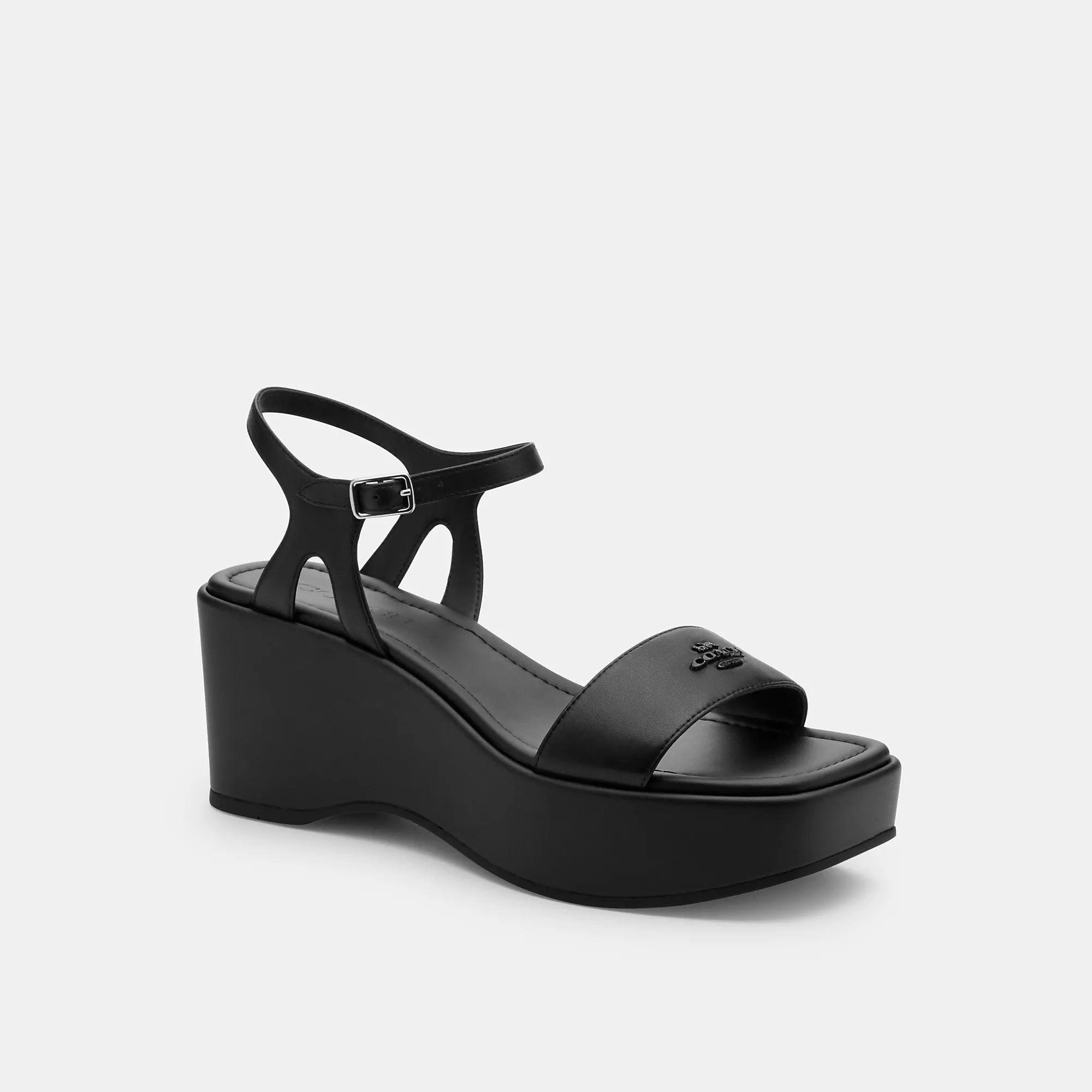 COACH Gale Wedge Sandal in Black Lyst