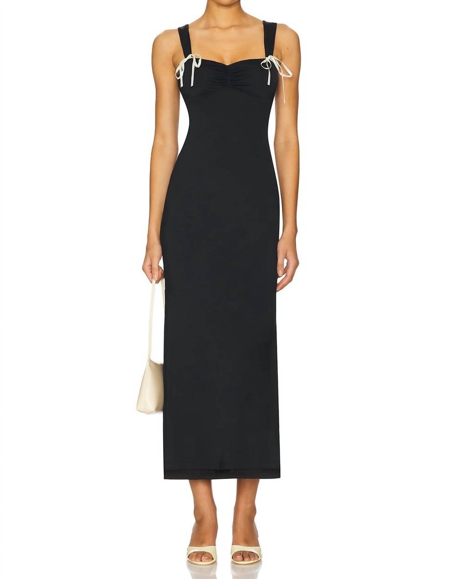 MORE TO COME Kenzie Maxi Dress in Black | Lyst