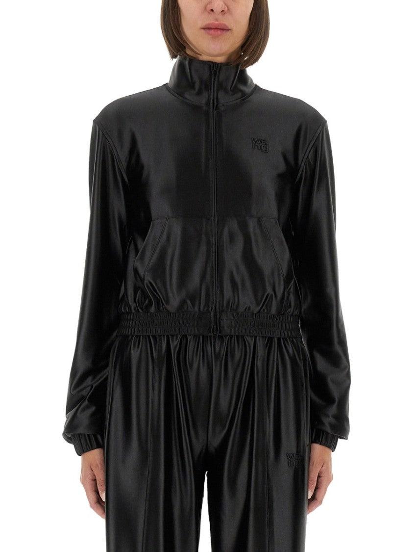 ブルゾン Alexander Wang SATIN FAILLE SWEATSHIRT (4CC3252682 001) Alexander Wang Sweatshirts for Women | Online Sale up to 61