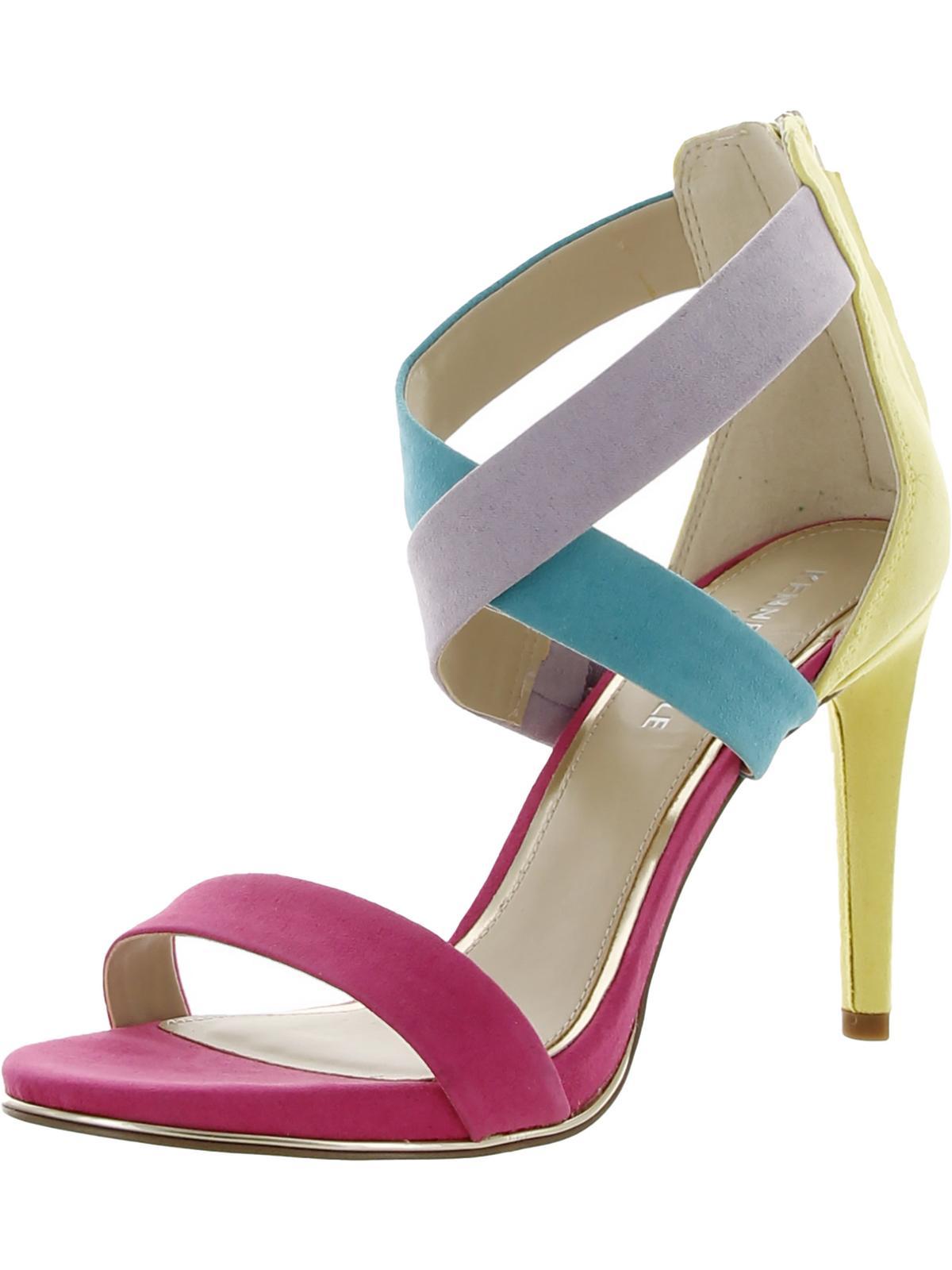 Kenneth Cole Brooke Cross Sandal Zipper Open Toe Heel Sandals in Pink | Lyst