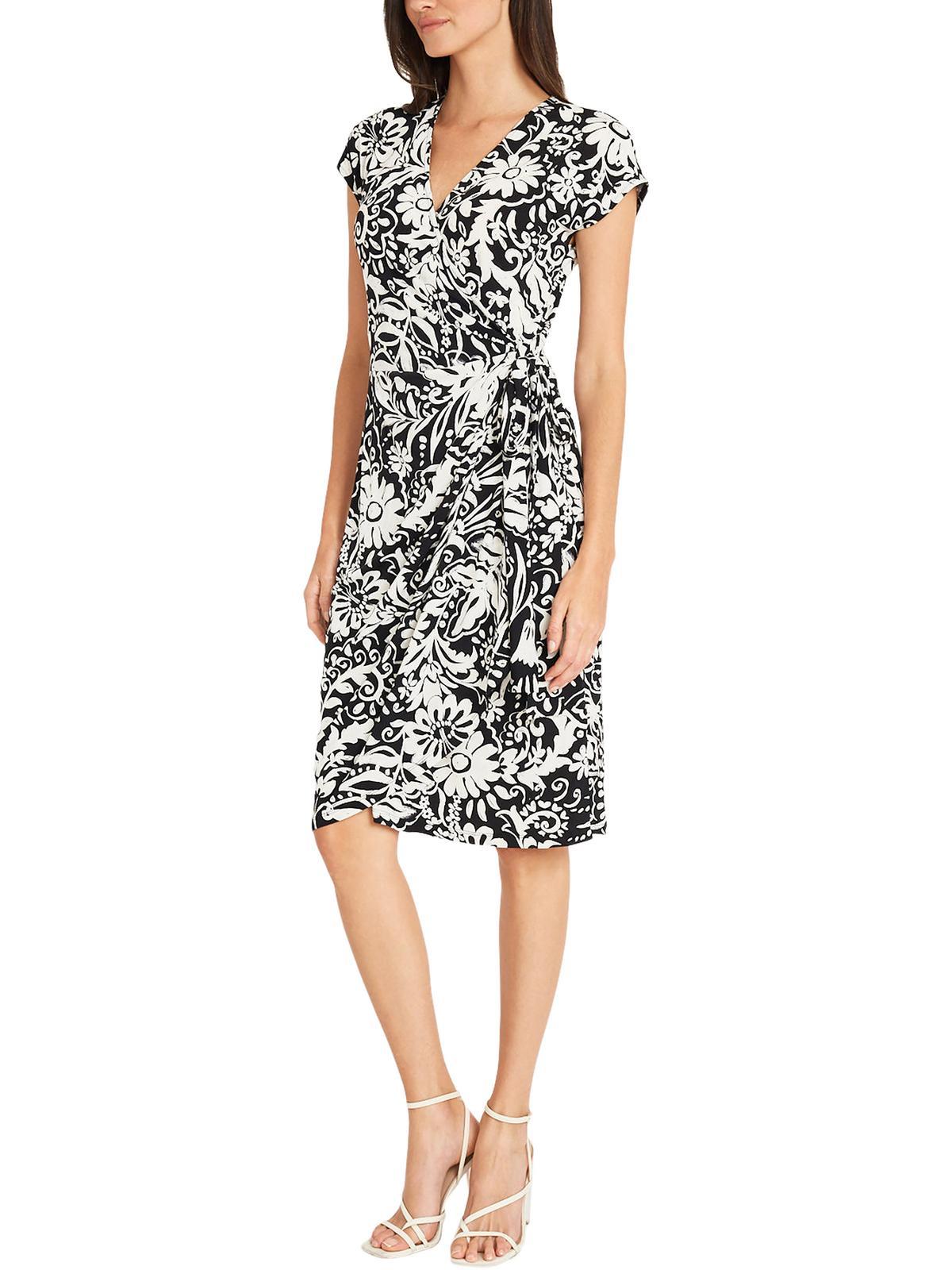 Matte jersey wrap dress sale