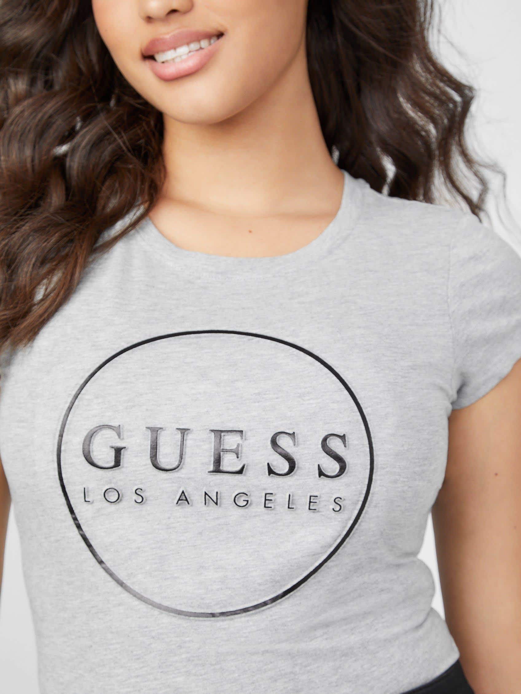 Guess Factory Gigi Logo Tee in Gray | Lyst