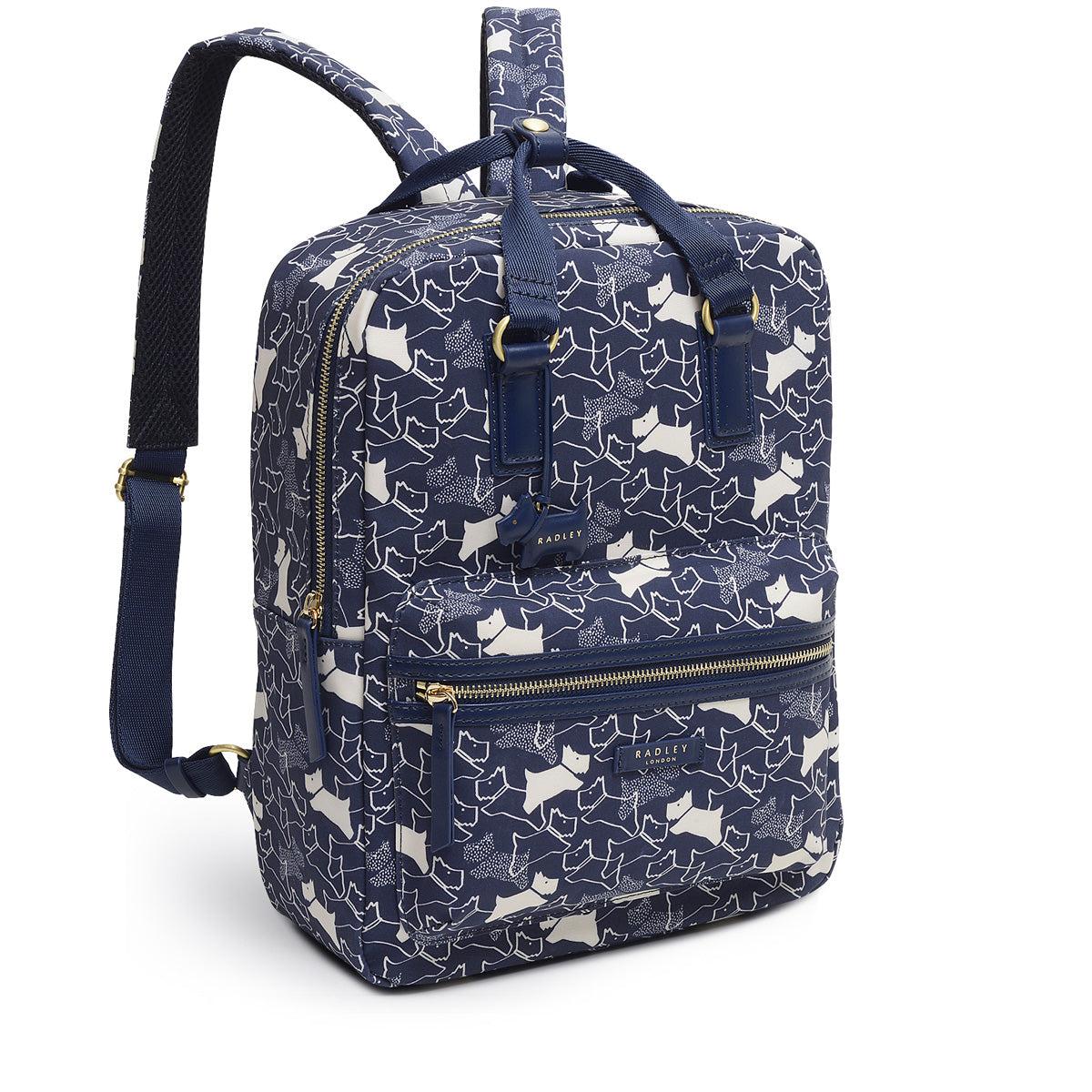 Radley Texture Dog - Large Zip Around Backpack in Blue | Lyst
