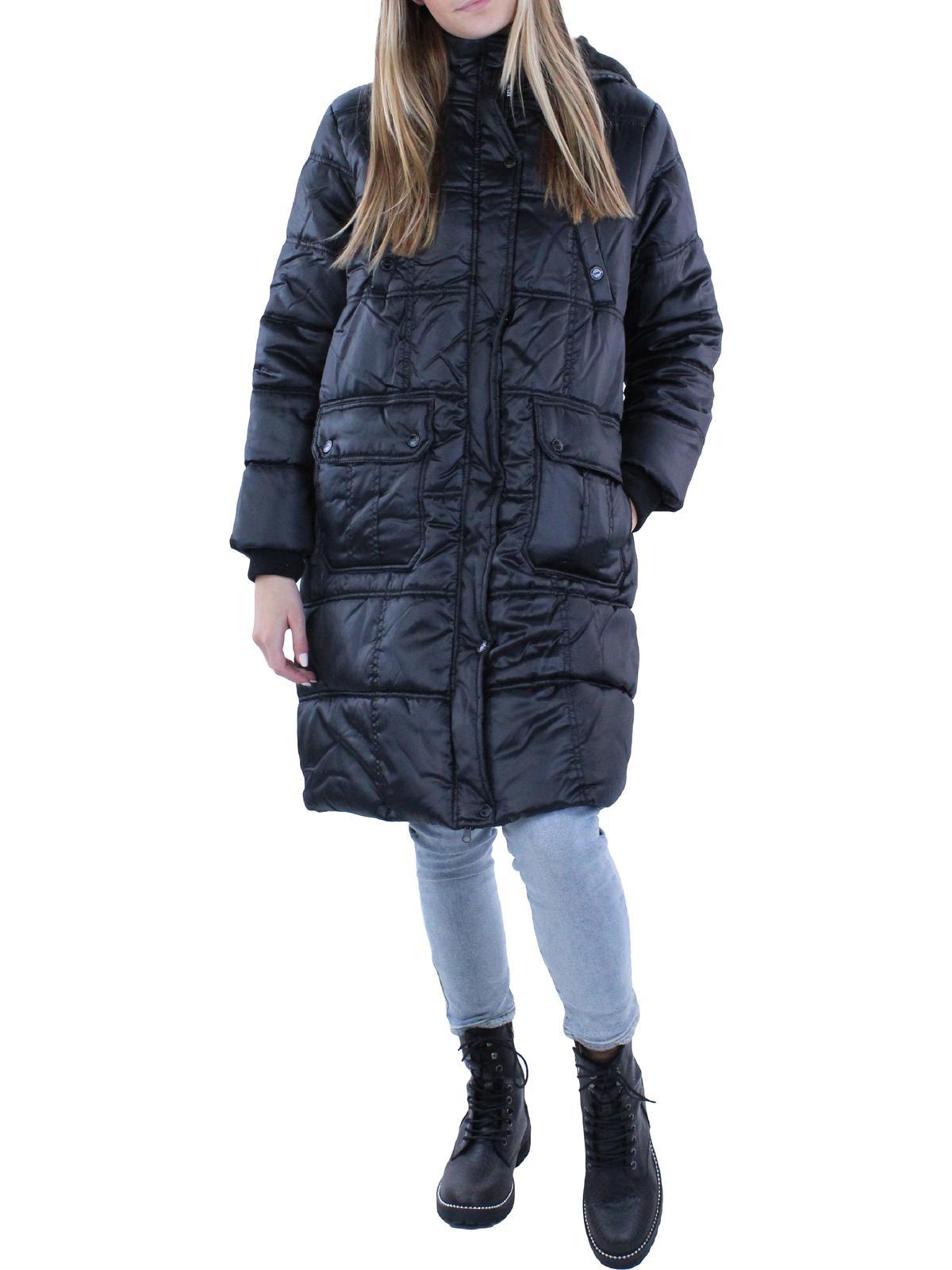 Urban Republic Faux Fur Quilted Puffer Jacket in Blue | Lyst