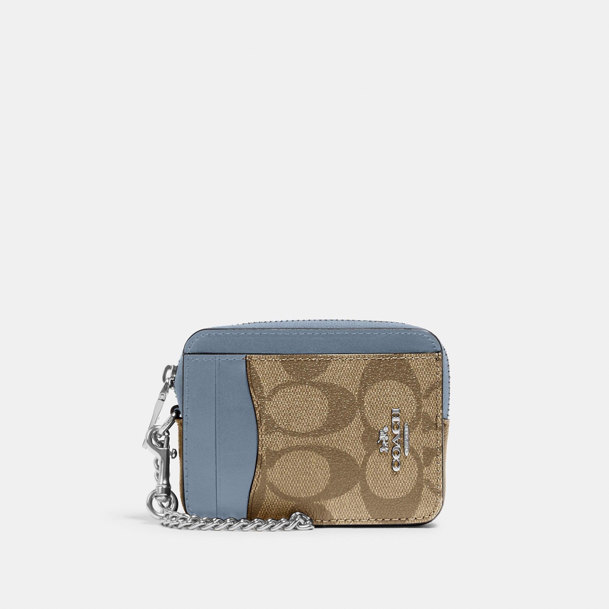 Coach Outlet Zip Card Case in Blue