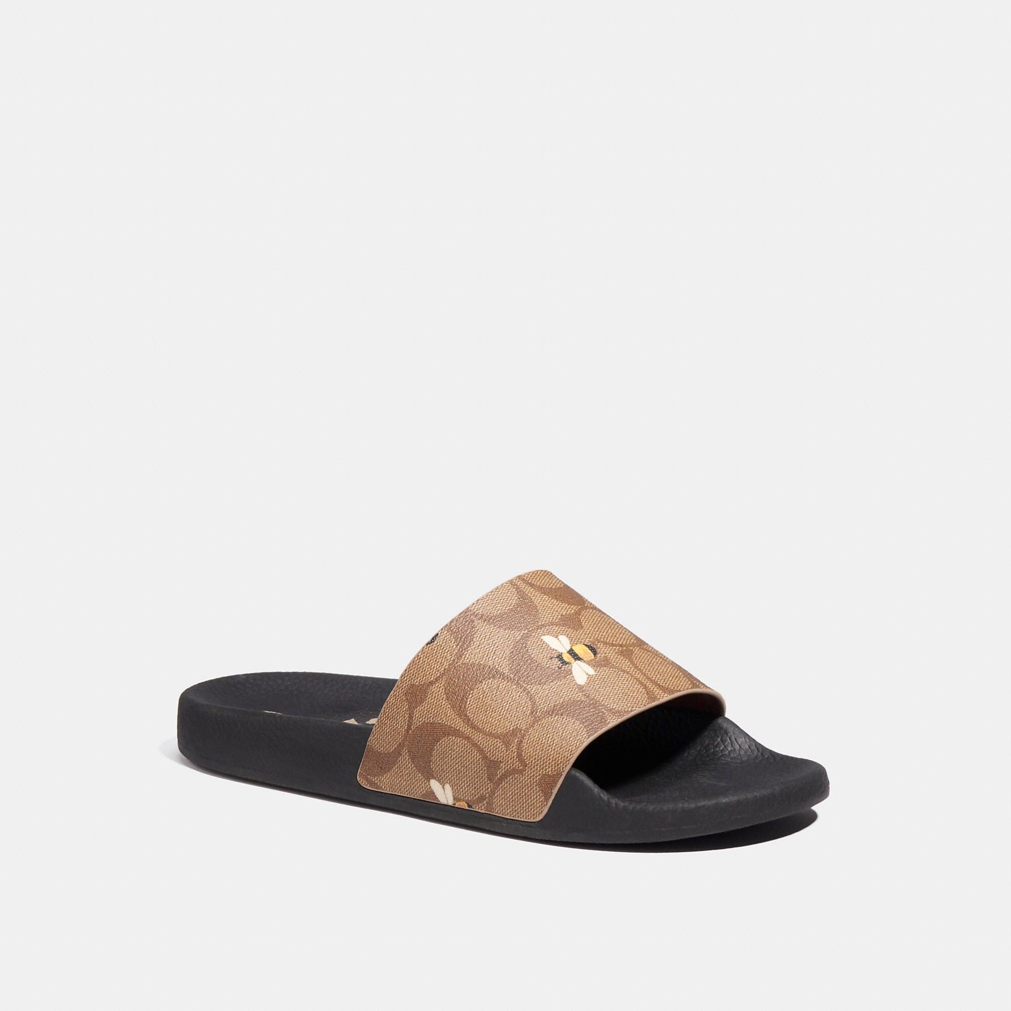 Coach Outlet Uli Sport Slide With Bee Print in Black | Lyst