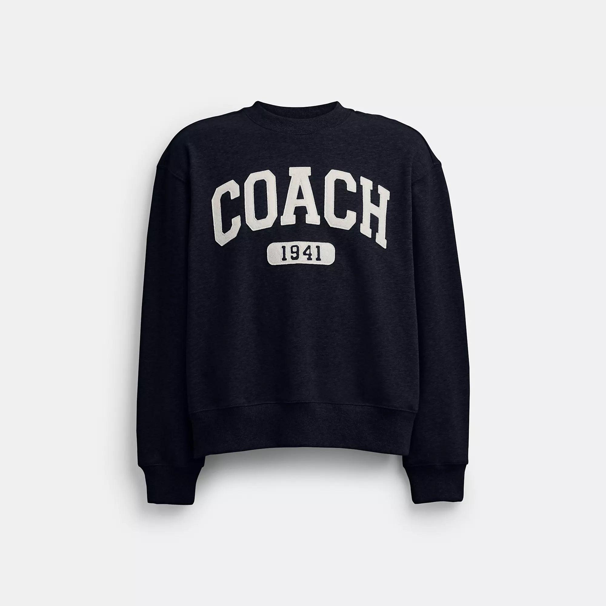 COACH ヴァーシティ シグネチャー クルーネック　トレーナー　スウェット 公式】コーチアウトレット | シグネチャー クルーネック