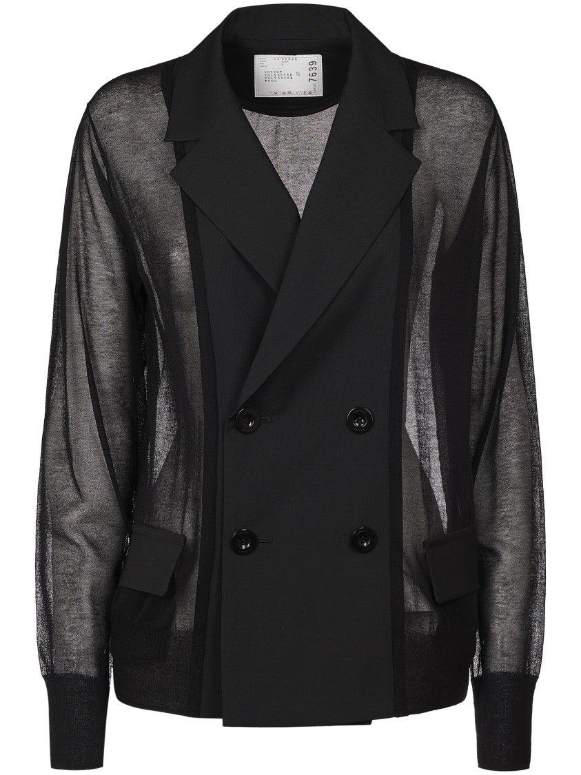 【SACAI】Emblem Silk Blend Single Jacket Emblem Double-Faced Silk Cotton Jacket | sacai Official