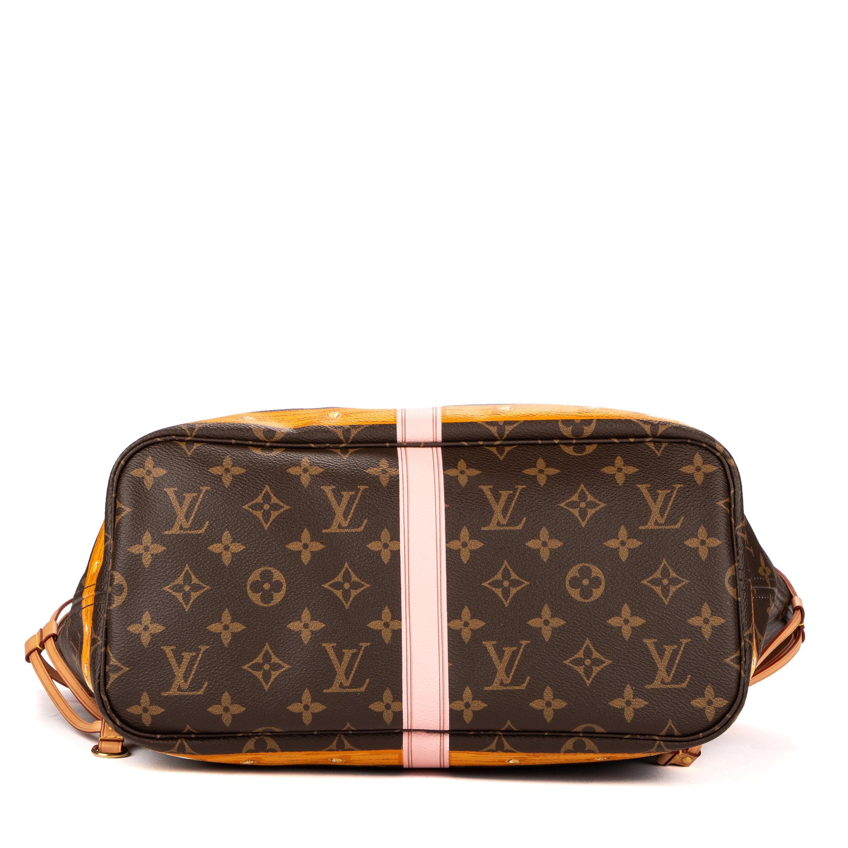 Louis Vuitton Plat handbag in Monogram canvas customized Pink