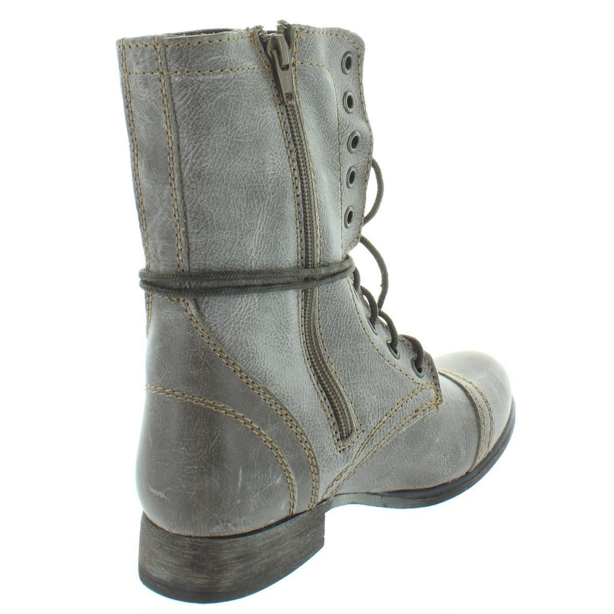 Steve Madden Troopa Lace Up Lace-up Combat Boots in Gray | Lyst