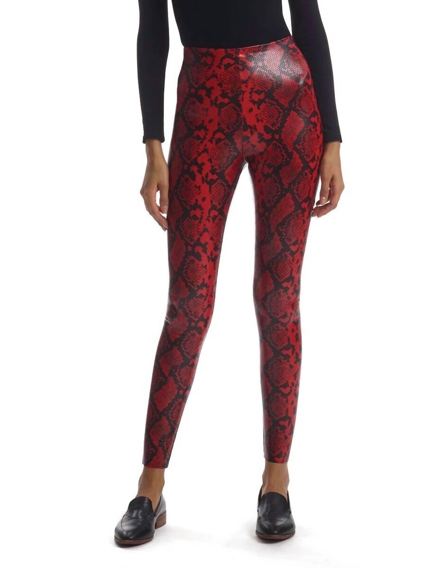 Red snake deals print leggings