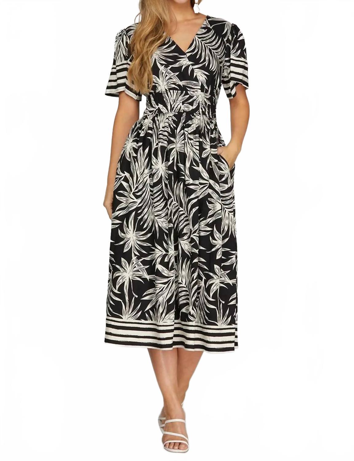 she and sky midi dress She+Sky Plus Size Bubble Sleeve Tiered Midi Dress