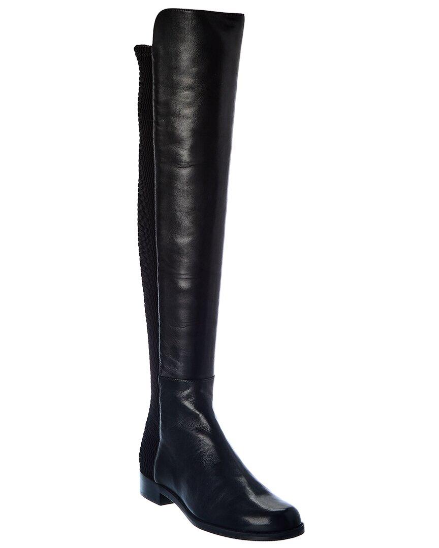 Stuart Weitzman Reddy 5050 Leather Over-the-knee Boot in Black | Lyst