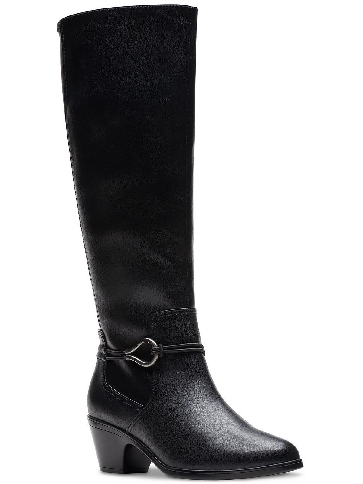 Clarks tall leather deals boots