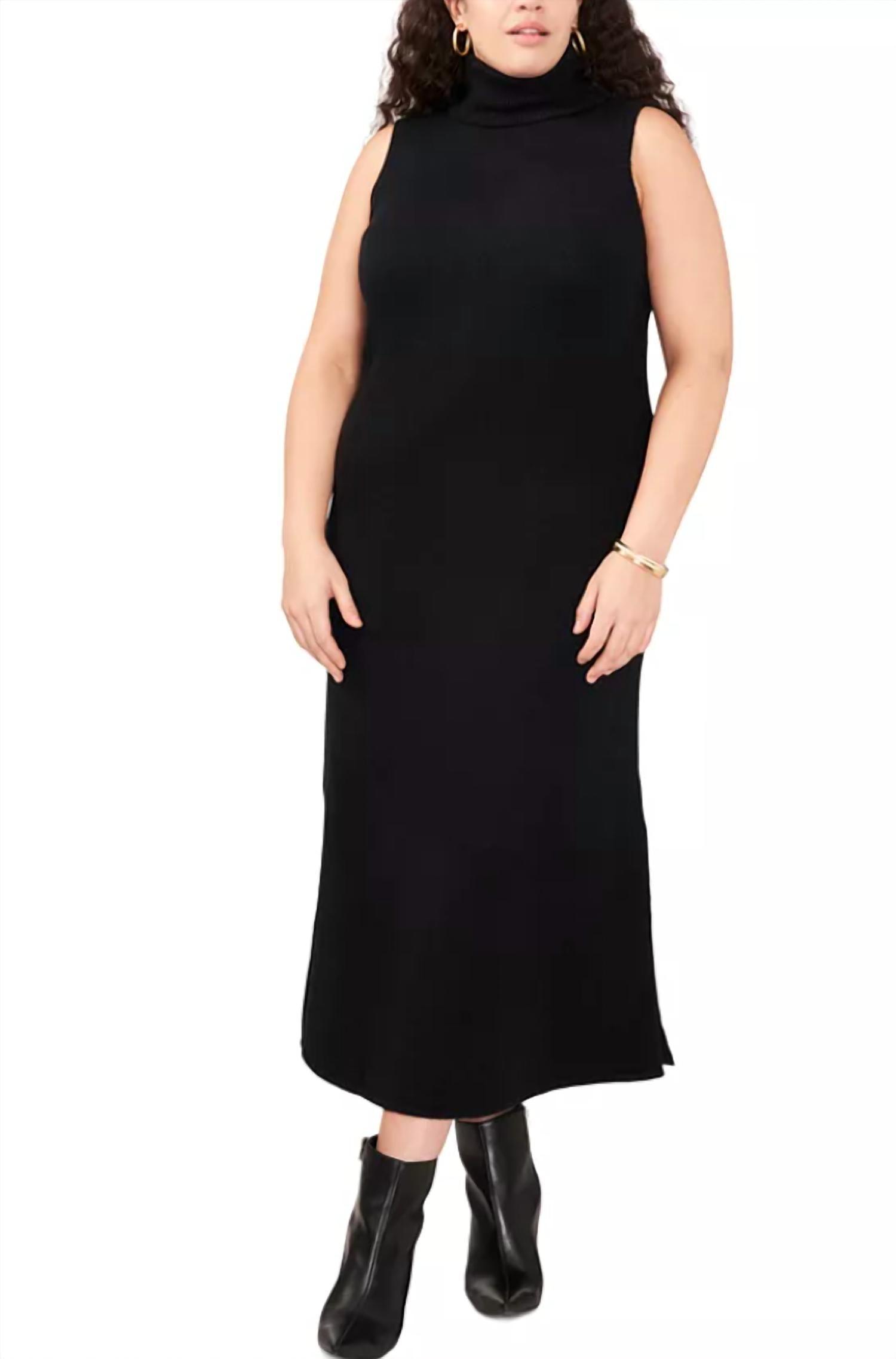 Vince Camuto Sleeveless Turtleneck Sweater Dress in Black | Lyst Vince Camuto Sleeveless Turtleneck Sweater Dress in Black | Lyst