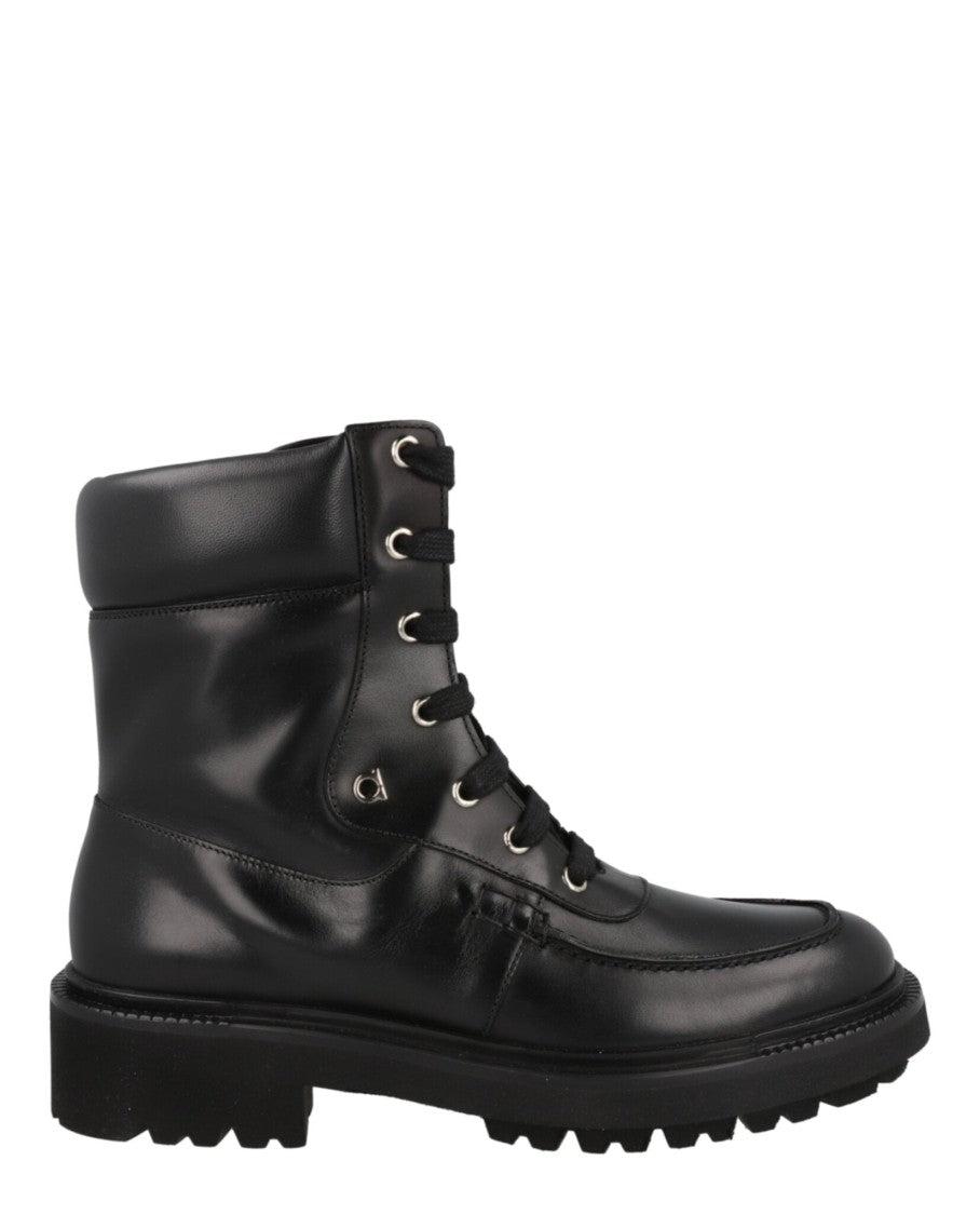 【送料&関税込】Ferragamo Leather Boots FERRAGAMO - Leather ankle boots black - The Corner