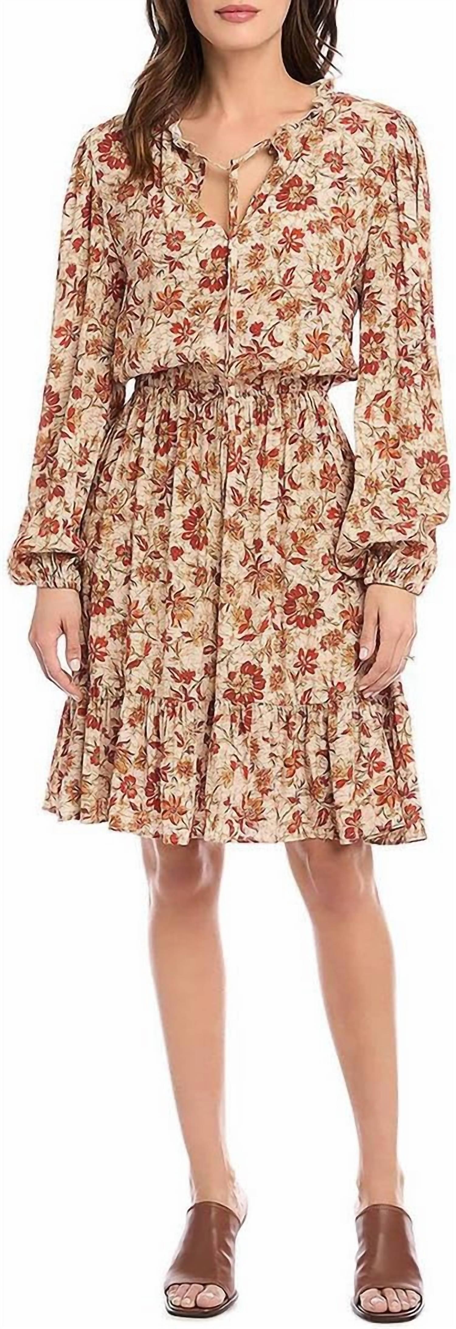 karen kane long sleeve tiered dress Karen Kane Women's Long Sleeved Tiered Dress - Blue - Size S