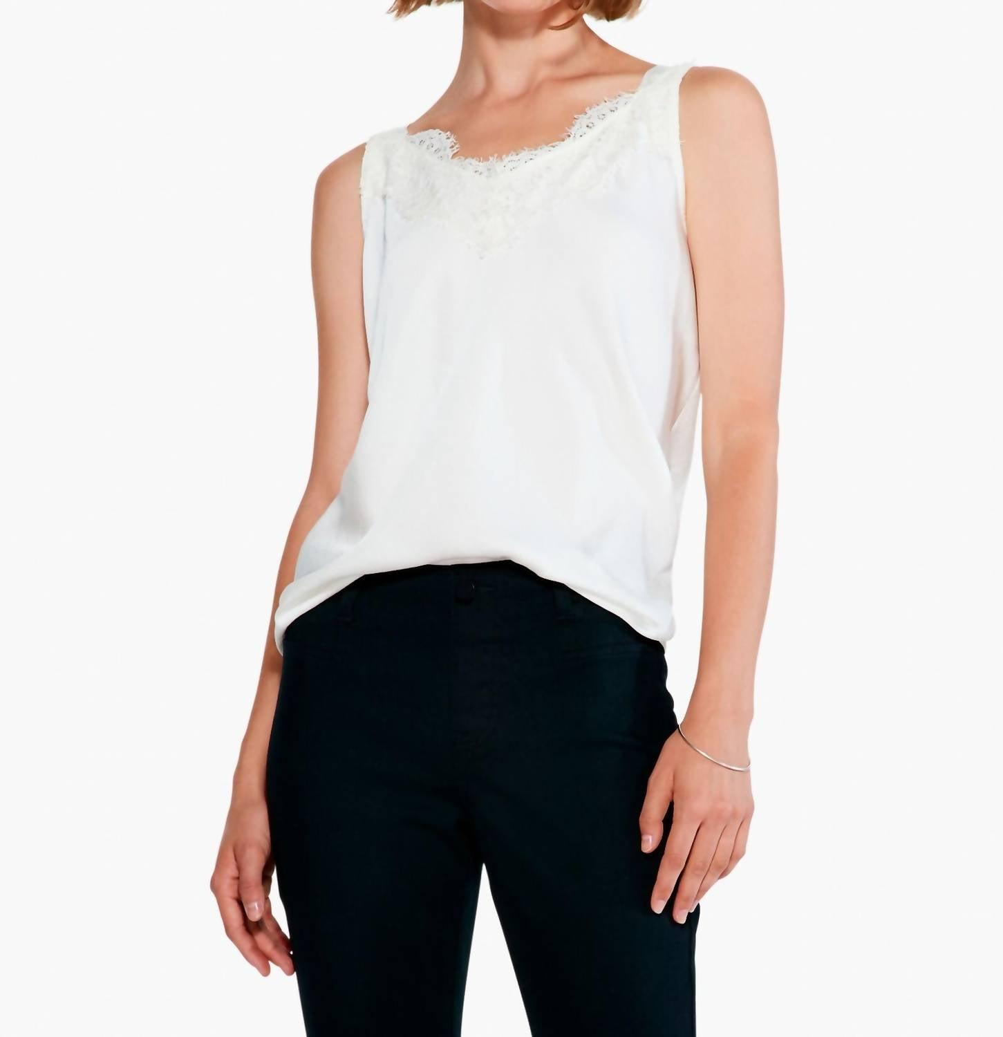 NIC+ZOE Lace Cami Tank in White | Lyst