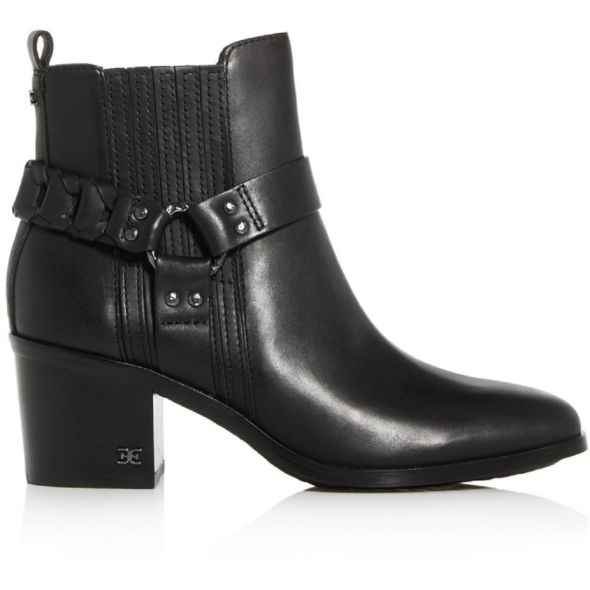 Sam Edelman Dalma Leather Harness Ankle Boots in Black Lyst