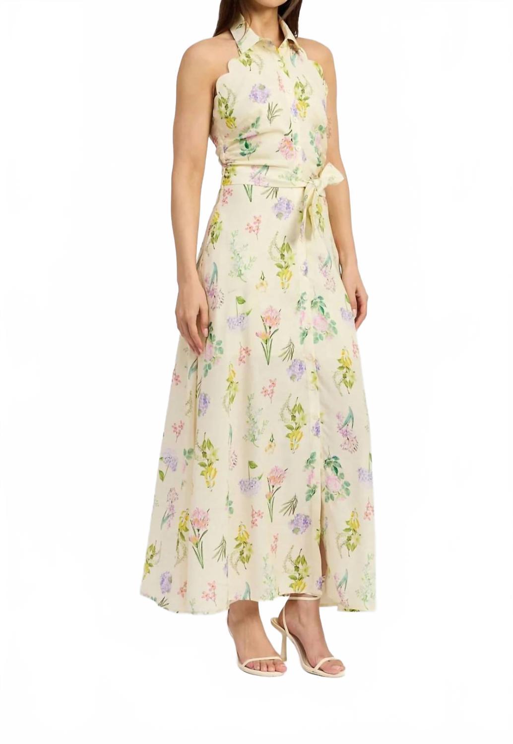 knee length dresses for ladies Alani Poplin Maxi Dress – Marine Layer main image 1