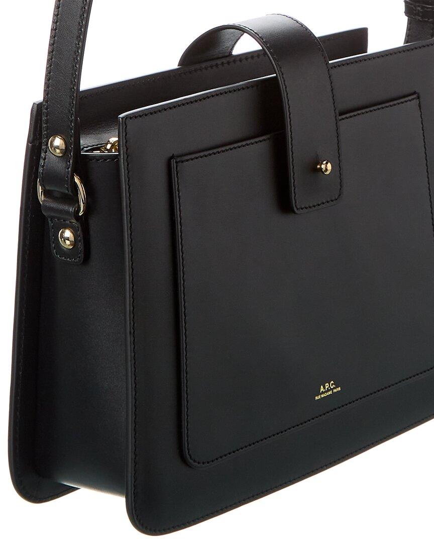 A.P.C. Albane Leather Shoulder Bag in Black | Lyst