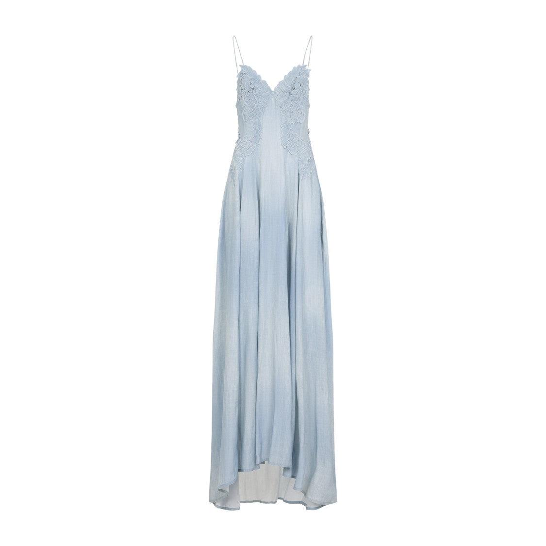 ワンピース ERMANNO SCERVINO Light blue viscose mini dress Ermanno Scervino Light Viscose Mini Dress in Blue | Lyst