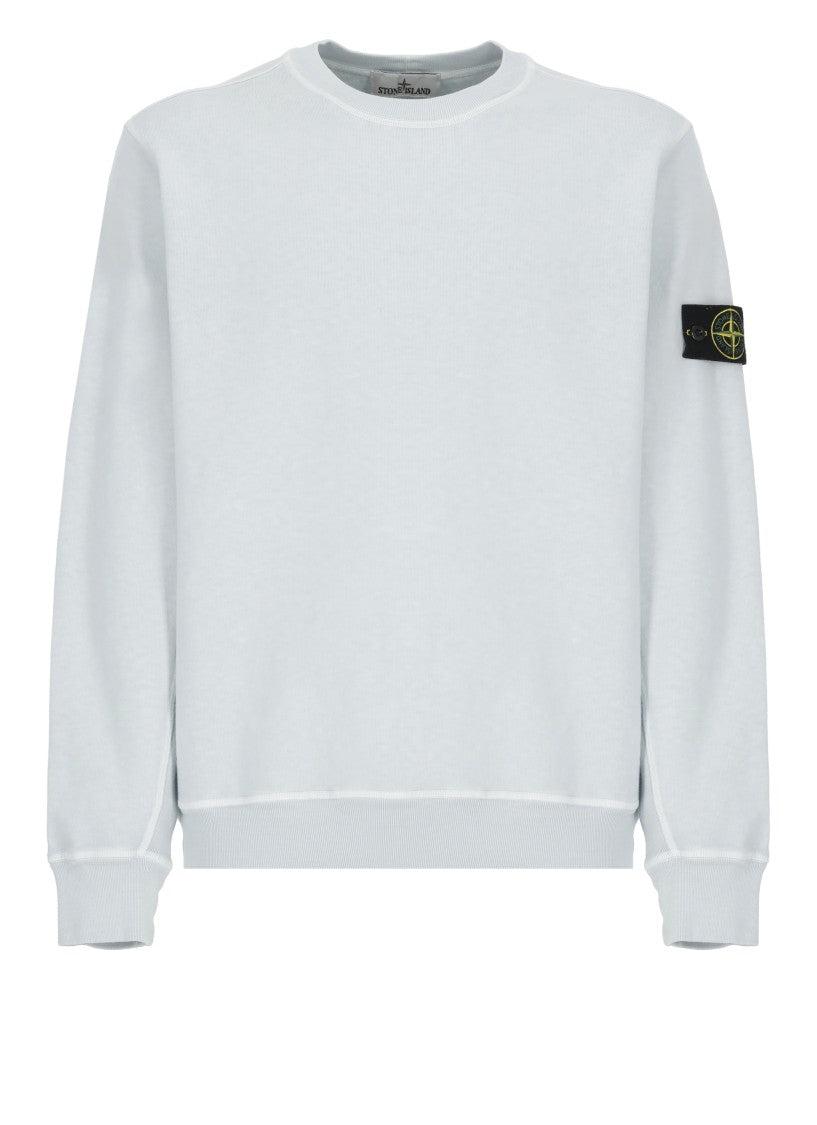 【送料&関税込】Stone Logoed Sweatshirt Stone Island Light Logoed Sweatshirt in White for Men | Lyst