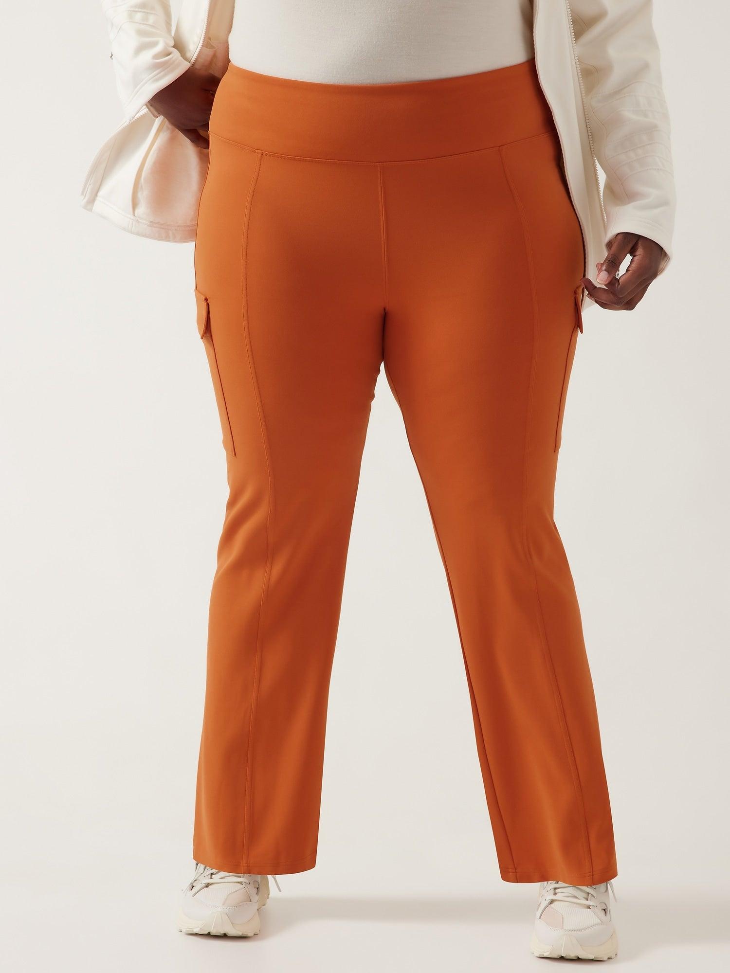 Athleta Delancey Straight Cargo Pant in Orange | Lyst