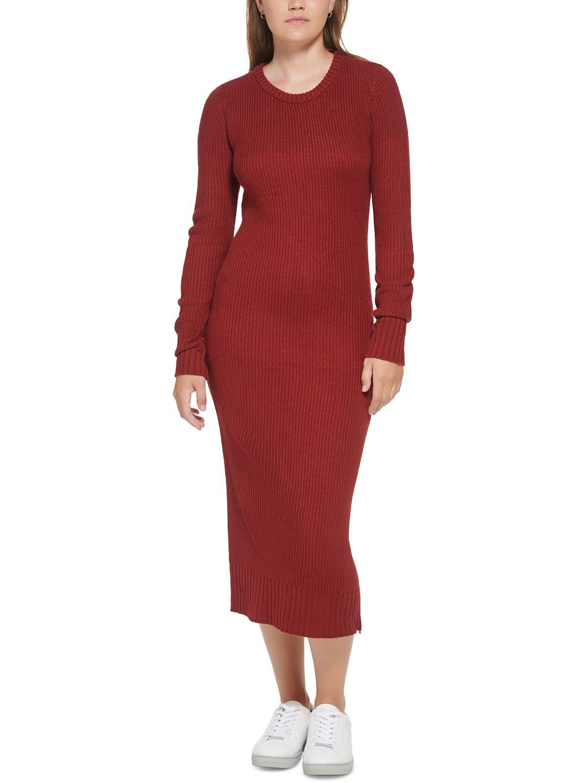 Calvin klein red sweater dress deals