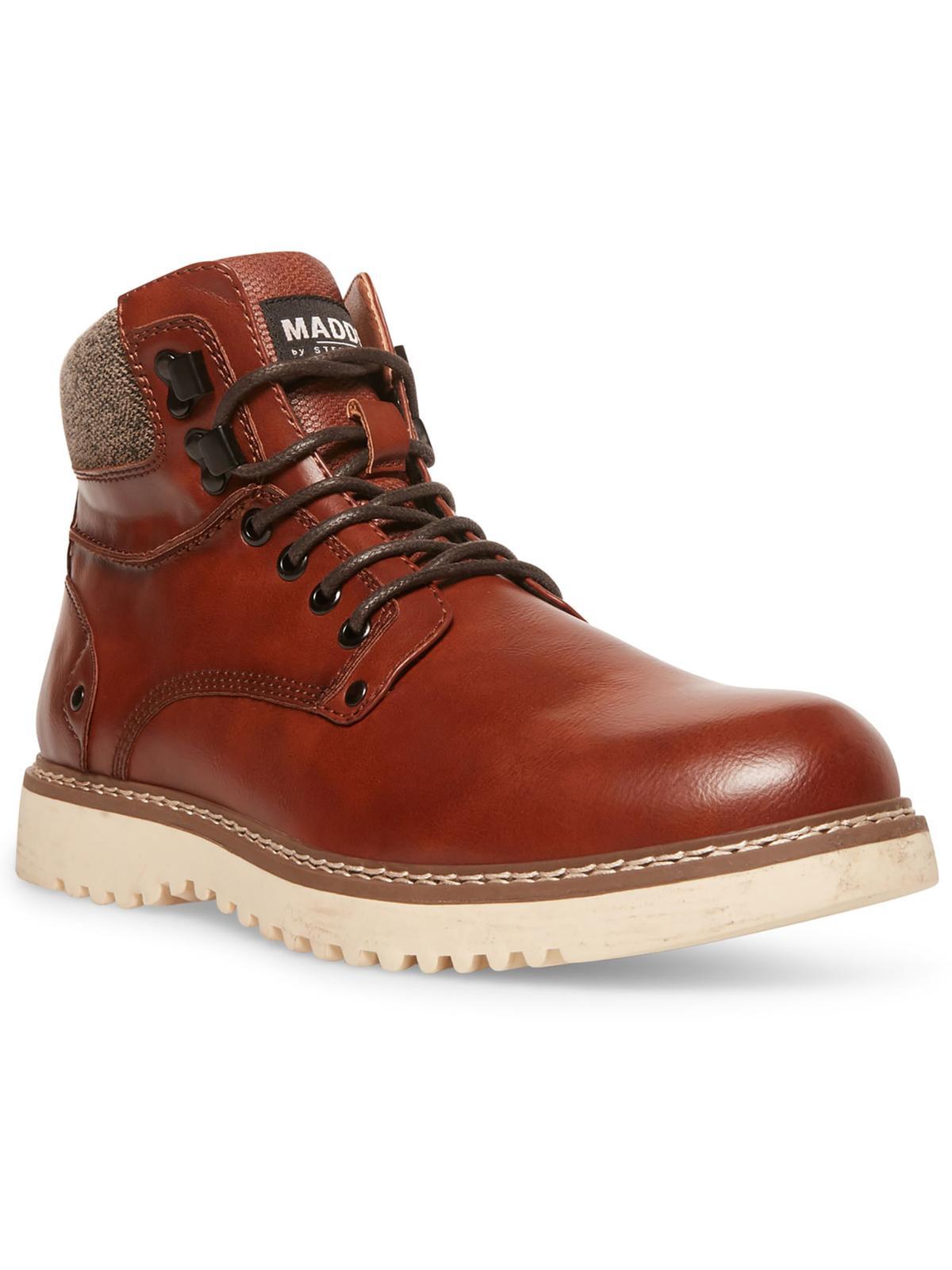 Madden Damily Faux Leather Side Zip Combat & Laceup Boots in Brown for Men Lyst