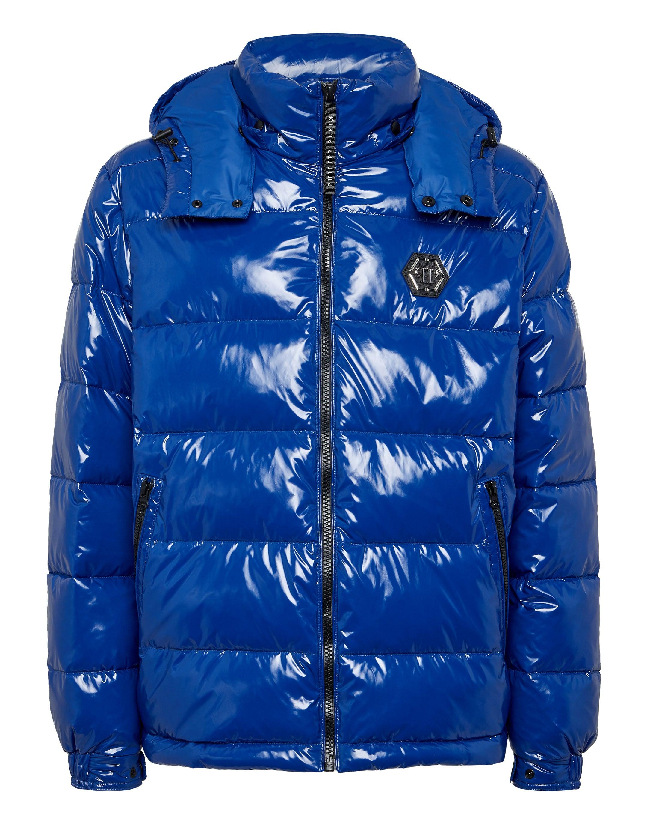 Philipp Plein Down Jacket in Blue for Men Lyst
