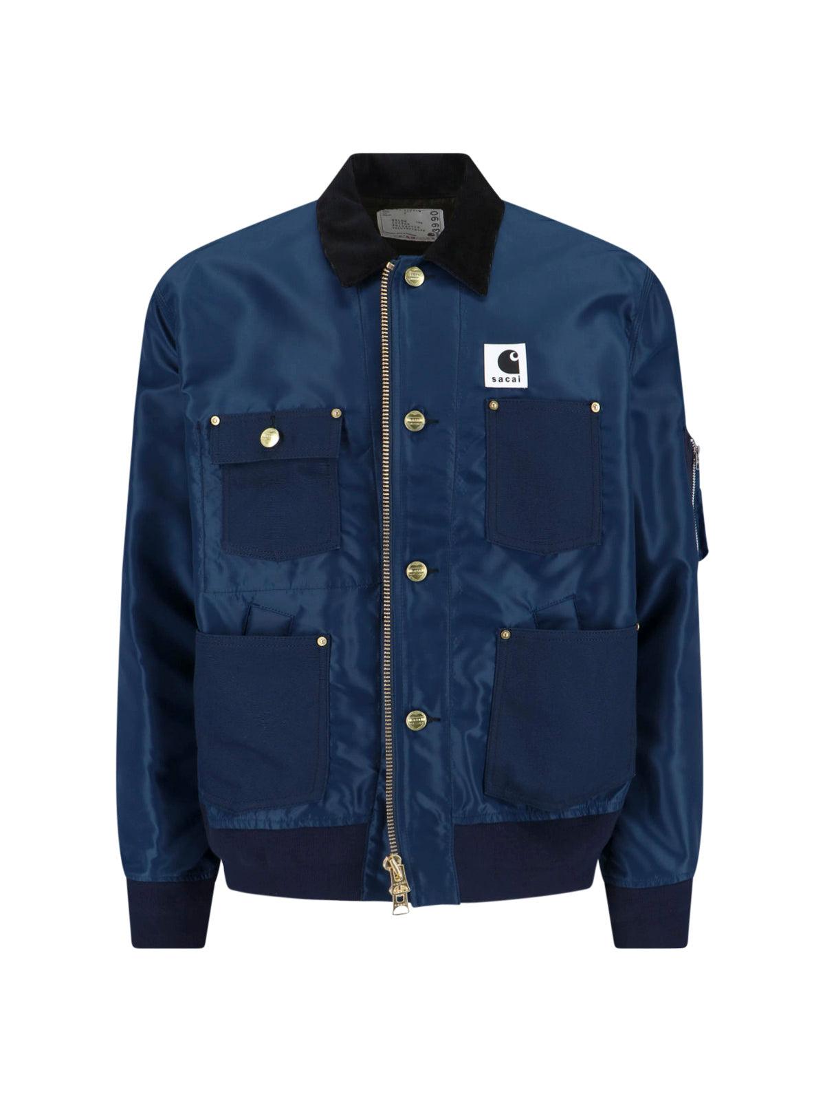 Sacai Detroit Canvas Ma-1 Jacket With Structured Silhouette And