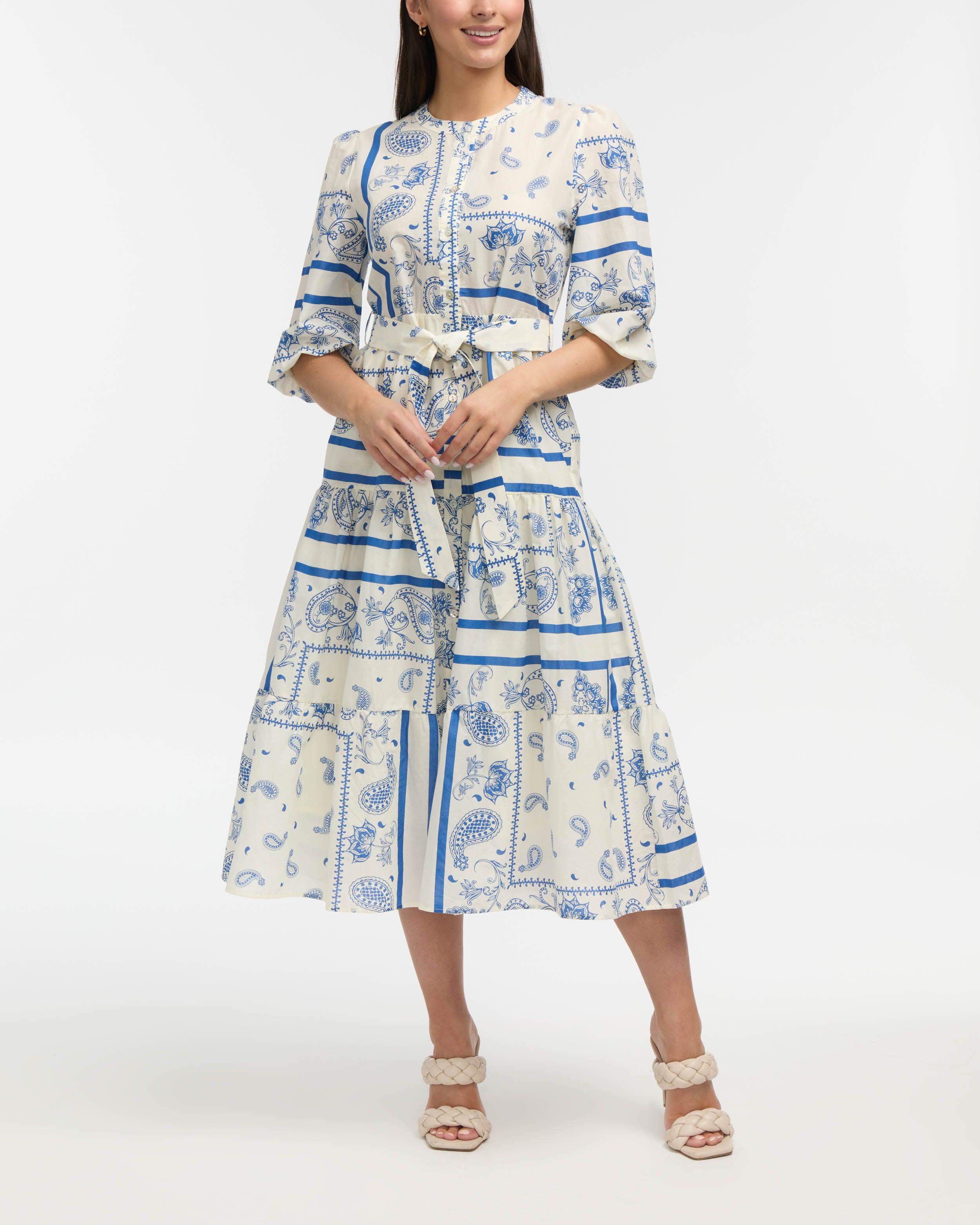 ellen tracy blue dress Ellen Tracy Women's Embroidered Eyelet V-Neck Dress