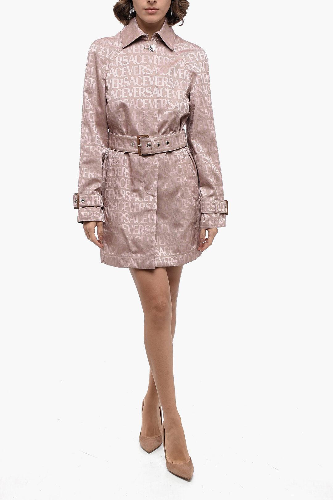 versace-pink-Logoed-Trench-
